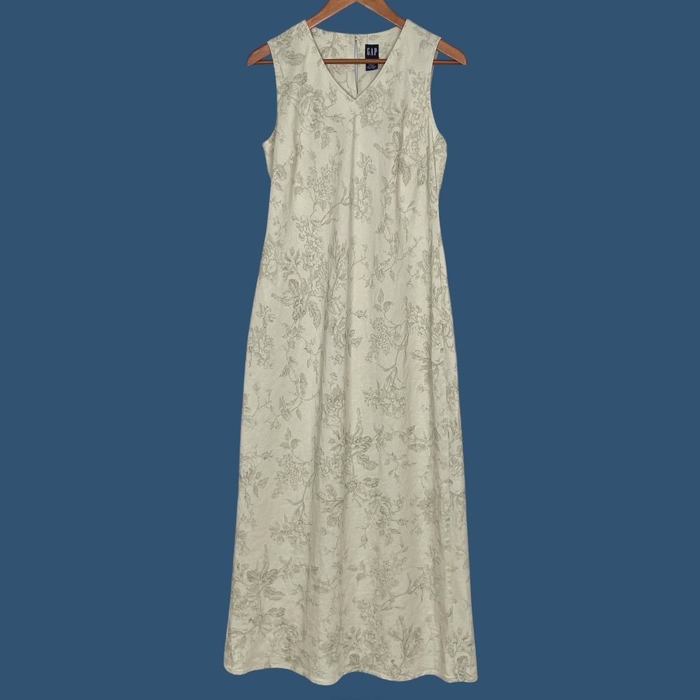 GAP Cream Floral Maxi Dress